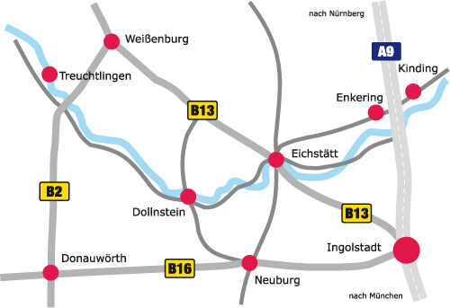 Anfahrtsplan Bootsverleih Dollnstein